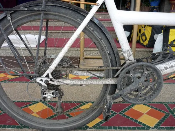 After a ride in a rain