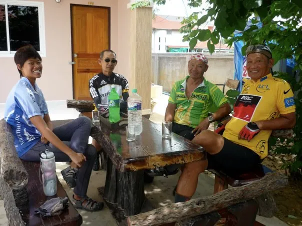 At the end of the day with Bicycle club in Ubon