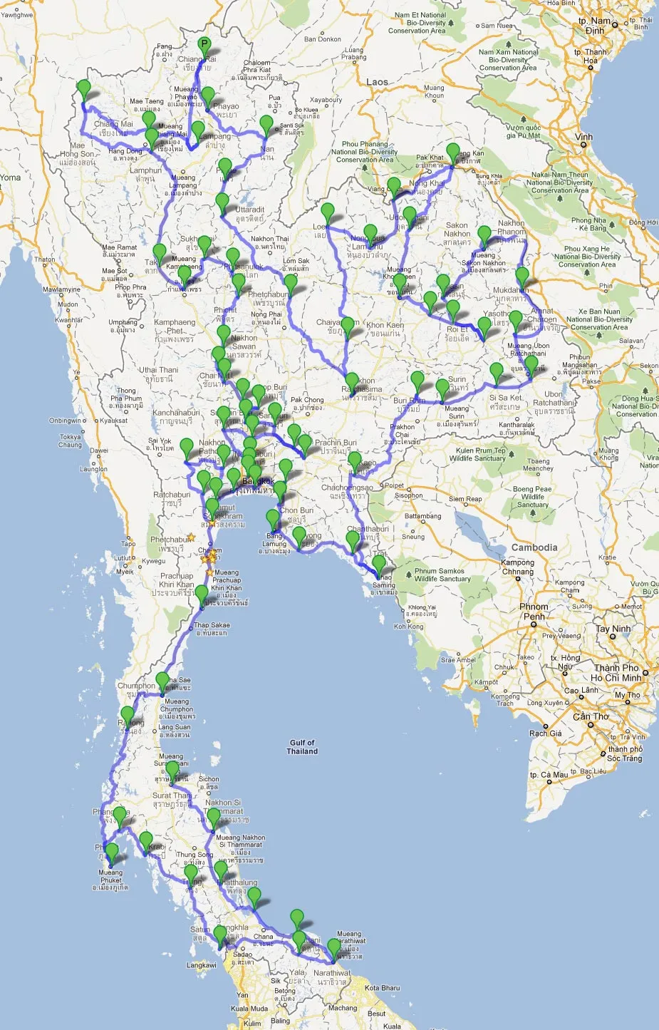 Every Province Challenge 2012 Route
