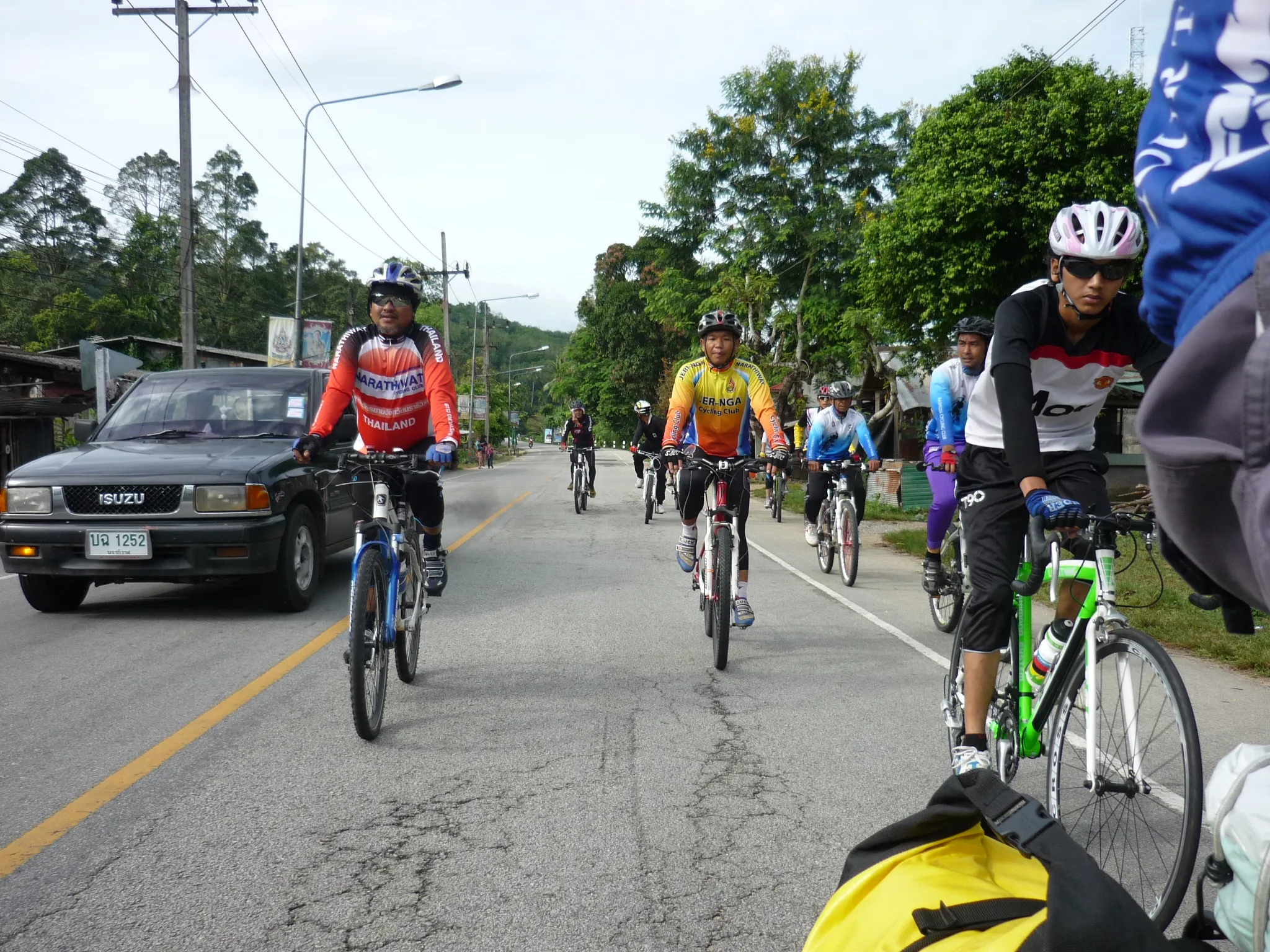 with bicycle group in Narathiwat